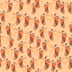 Tropical leaves seamless pattern. Monstera leaf background.
