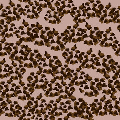 Creative cheetah camouflage seamless pattern. Camo leopard elements background.