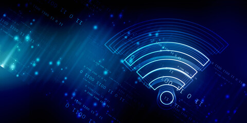 2d illustration WiFi symbol sign
