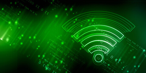 2d illustration WiFi symbol sign
