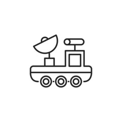 Mars rover icon. High quality black vector illustration.