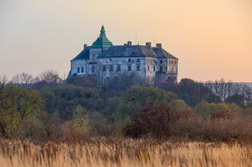 Fototapeta na wymiar Olesko castle in Ukraine, which for a long time served as the abode of the Polish rulers