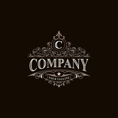 letter c logo. suitable for label, barber, salon, boutique, fashion.