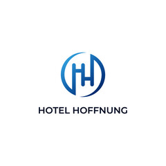 INITIAL LETTER HH LINE CONCEPT CREATIVE ABSTRACT DESIGN