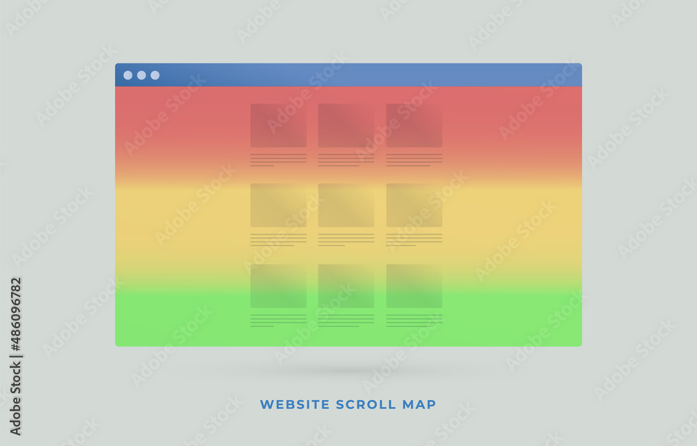 Poster scrollmap or website scroll heat map tool - type of web page heatmap that visually shows how far use