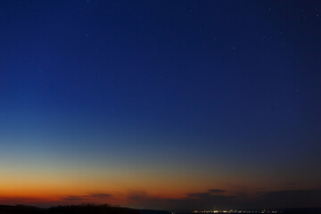 Twilight and sky after sunset.