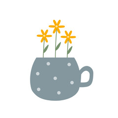 Flowers in cup