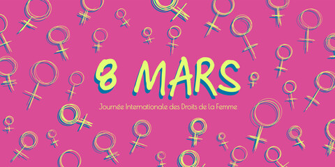 March 8 th - French women rights day banner © Orkidia