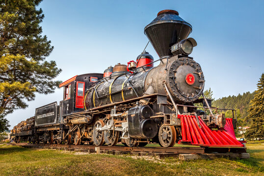 Engine #7 locomotive of the Black Hills Central Raildroad's, South Dakota