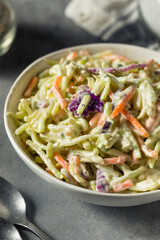 Homemade Organic Coleslaw with Shredded Cabbage