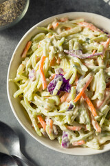 Homemade Organic Coleslaw with Shredded Cabbage