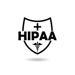 HIPAA Compliance Icon Graphic with shadow