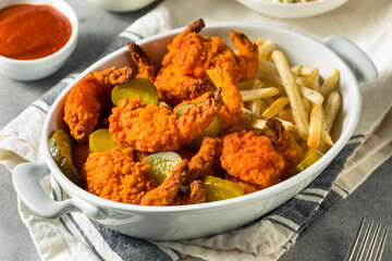 Homemade Nashville Hot Fried Shrimp