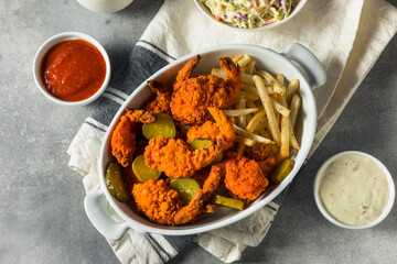Homemade Nashville Hot Fried Shrimp