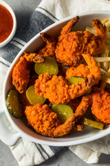 Homemade Nashville Hot Fried Shrimp