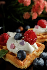 waffles with berries