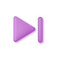 3d skip, next button, player button. Vector