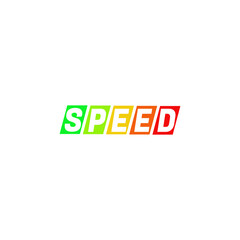 speed text logo full color design