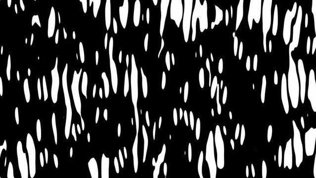 White Vertically Moving Liquid Blobs on Black Background