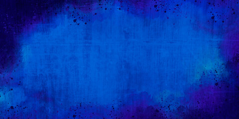 Abstract art blue paint background with grunge texture.