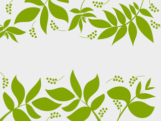 Obraz premium Summer background with space in the center for text. Twigs and berries.