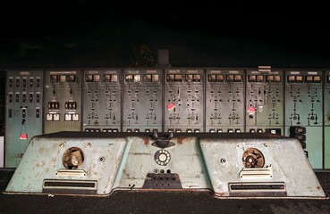 old control room of a plant