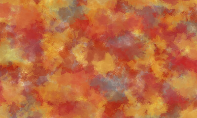 Abstract watercolor background, cloud texture in red and orange tones