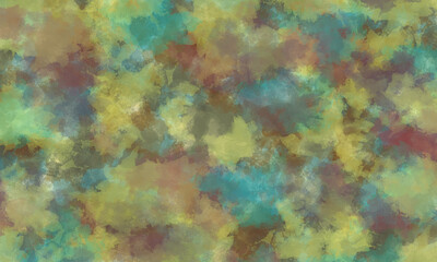 Abstract watercolor background in green and blue tones