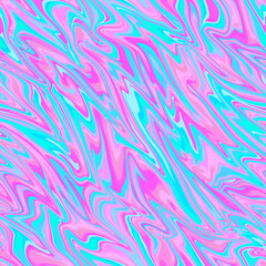 Abstract neon colored seamless background. Liquid flow of colors endless pattern. Futuristic color combination. Digital art. Pink-blue backdrop for presentations and business cards.