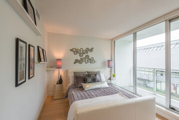 Beautiful and modern home and hotel bedroom interior design.