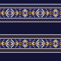 Obraz premium Christmas Fair Isle Seamless Pattern Design
