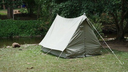 tent in the forest