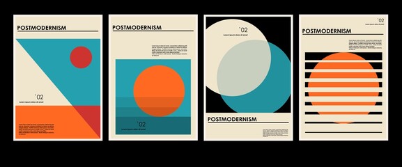 Artworks, posters inspired postmodern of vector abstract dynamic symbols ,Stylized sunset, dawn , useful for web background, poster art design, magazine front page, hi-tech print, cover artwork.