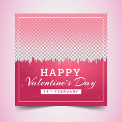 Valentine's day Love Instagram  Social Media  Post banner Squire Flyer Design Template