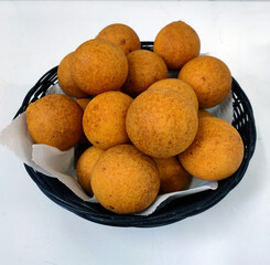 buñuelos basket , typical colombian food, breackfast