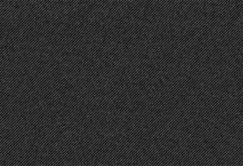Black jeans denim texture background of apparel sturdy cotton, vector twill fabric pattern. Closeup of cotton jeans textile or denim canvas material with, gray worn jeans textile pattern