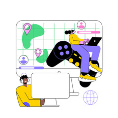 Multiplayer online battle arena abstract concept vector illustration. Multiplayer battle arena, massive online game, MMOG, MOBA ARTS, action real-time strategy, gaming platform abstract metaphor.