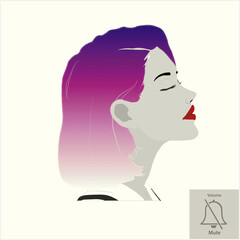 The girl with multicolored hair turned everything into silent mode, was left alone with her thoughts 
