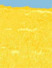Yellow grass meadow for background