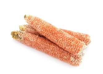 Empty cobs with corn.