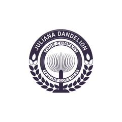 Vintage tree modern logo design vector template