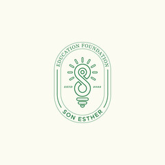 Vintage tree modern logo design vector template