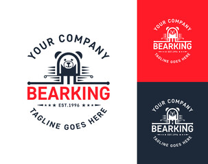 Vintage tree modern logo design vector template