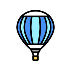 Obraz premium balloon air transport color icon vector. balloon air transport sign. isolated symbol illustration