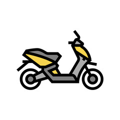 scooter transport color icon vector. scooter transport sign. isolated symbol illustration