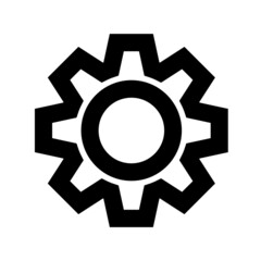 Gears silhouette icon. Customizable icons. Editable vectors.