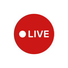 Live icons. A live broadcast or live webcast. Editable vectors.