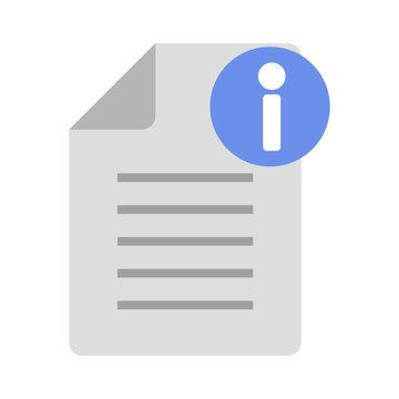 An Icon Of A Document With An Information Mark. Read Me Icon. Vectors.