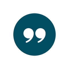 Round icons for quotes. Double quotation icon. Vectors.