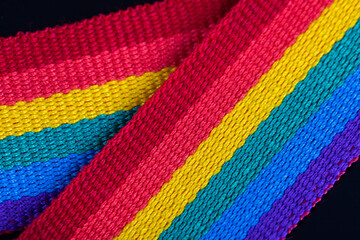 textile accessory or fabric drawn on a black background